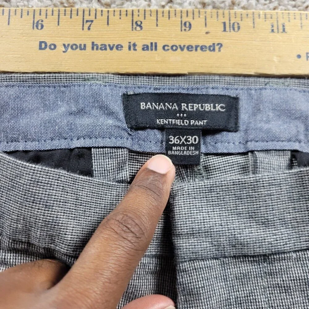 Banana Republic Pants Mens 36x30 Gray Kentfield Chino Straight Preppy  Trosures